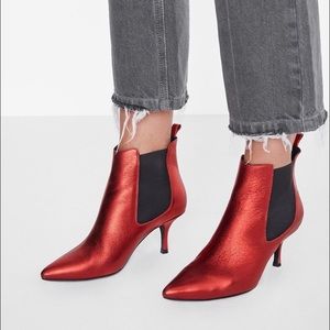 ANINE BING Stevie Boot Red Black 37